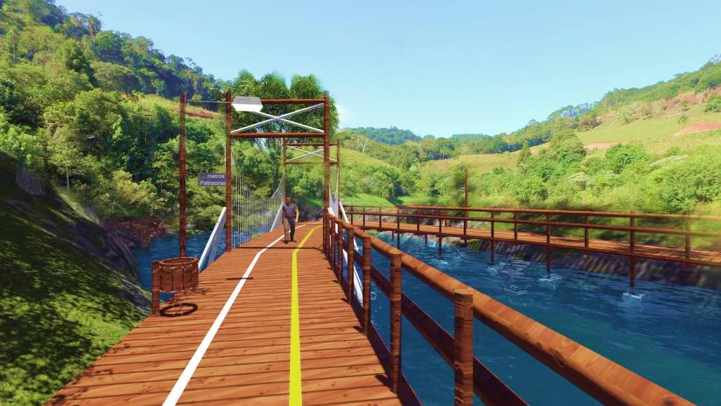 Deck ecológico junto ao lago